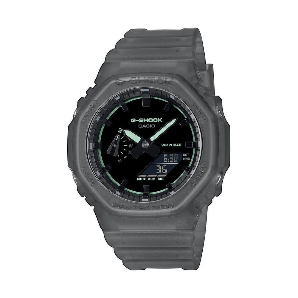 G-SHOCK GA-2100 Series 48.5x45.4mm Black Display Grey Transparent Resin Strap Watch