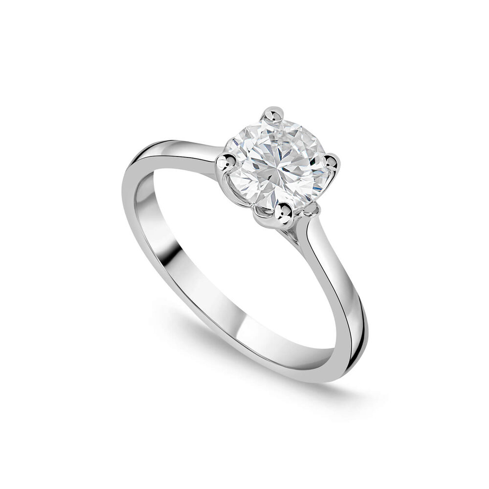Born Platinum Lab Grown 1ct Round Brilliant Solitaire Diamond Ring