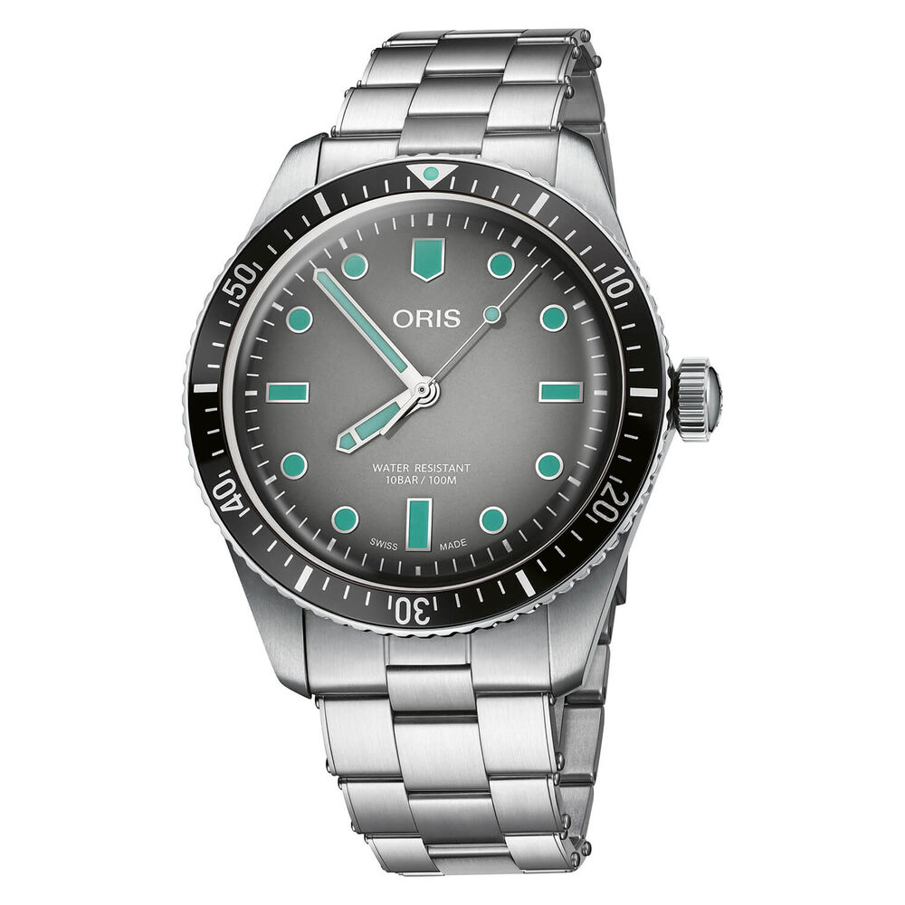 Oris Aquis Divers Sixty-Five Grey Dial 40MM Steel Case Bracelet Watch image number 0