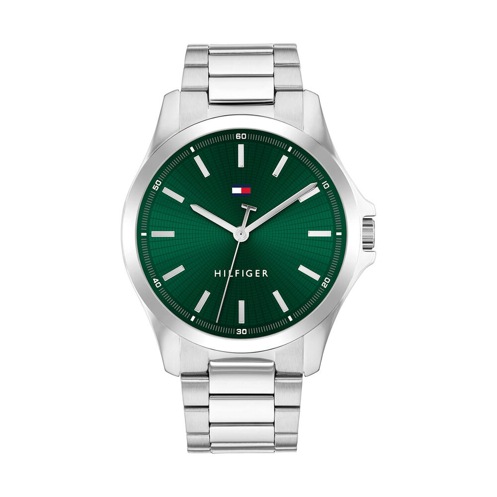Tommy Hilfiger 43mm Green Dial Stainless Steel Bracelet Watch image number 0