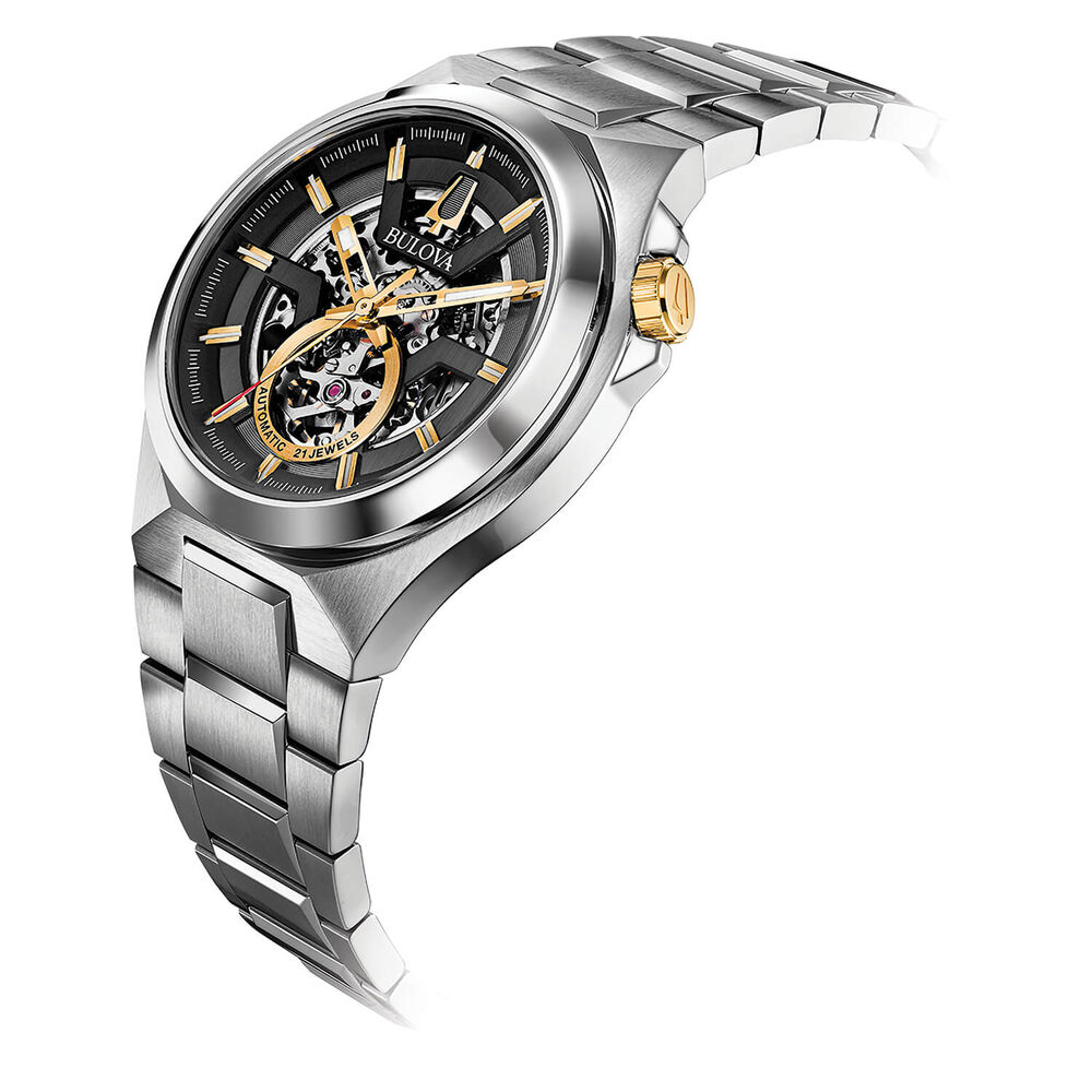 Bulova Maquina Skeleton Stainless Steel 46mm Men's Watch image number 1