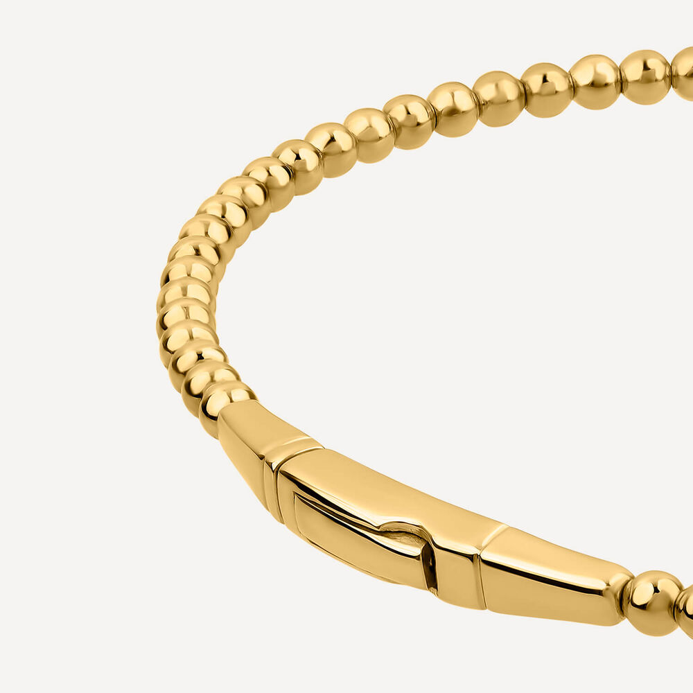 Born Granules 9ct Yellow Gold Lab Grown 1.00ct Round Diamond Beaded Bangle image number 3