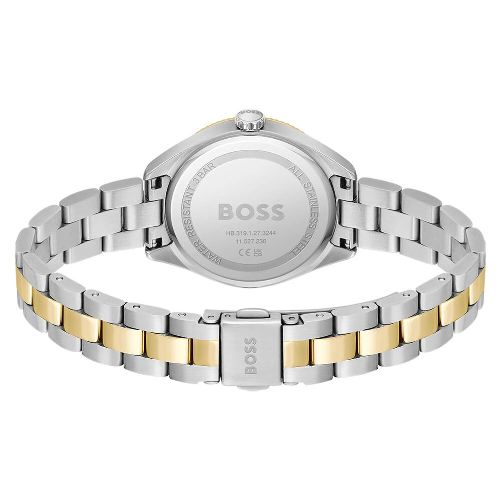 BOSS Sage 32mm Black 3 Hands Dial Two Tone Case & Bracelet Watch image number 2