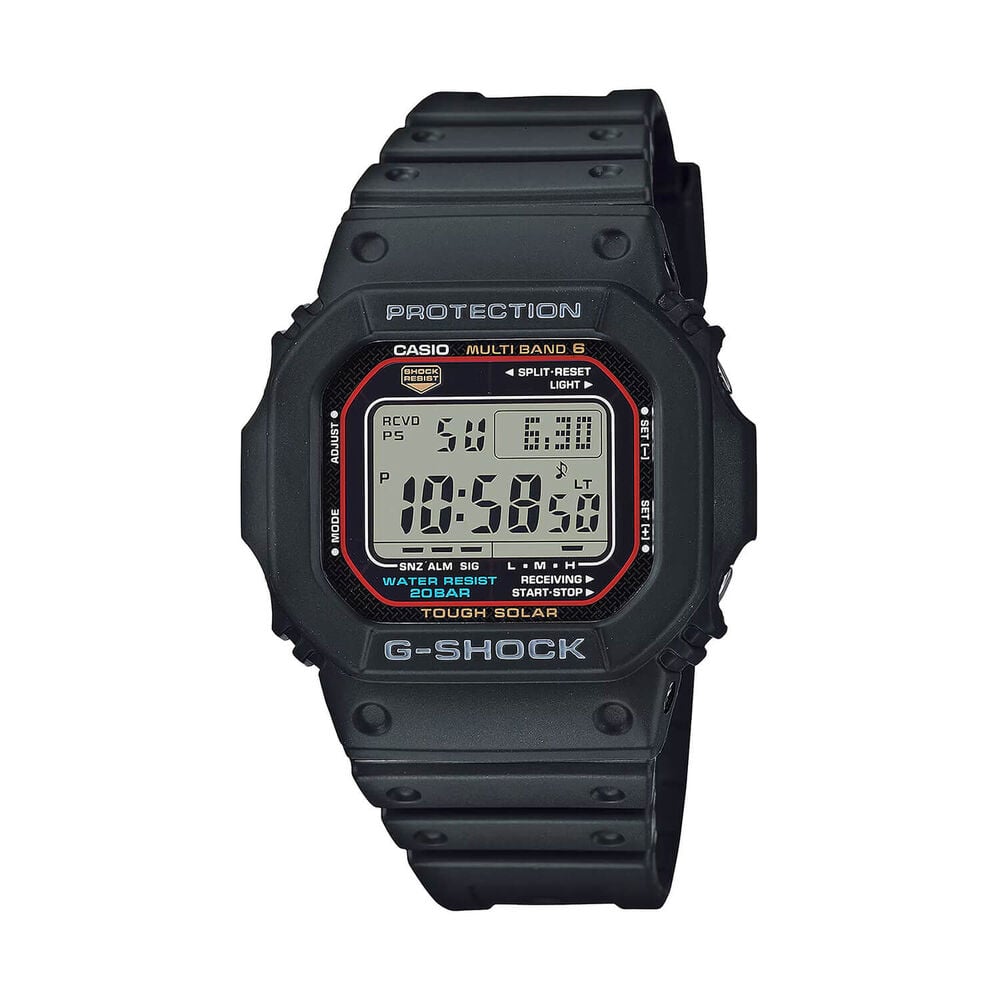 G-SHOCK 5600 Series 46.7x43.2mm Black Digital Display Resin Strap Watch