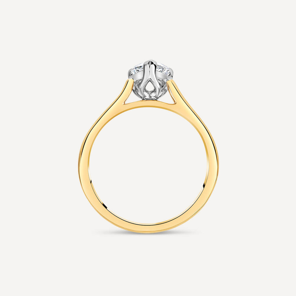 Born 18ct Yellow Gold Lab Grown 1.20ct Pear Diamond Ring image number 3