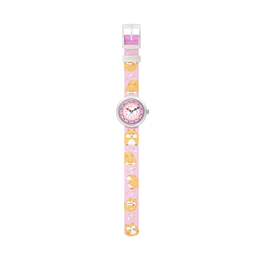 FLIK FLAK Cuddly Hamster 31.85mm Pink Dial Quartz Kids Watch image number 1