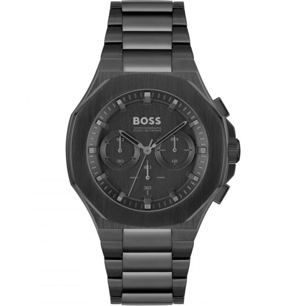 BOSS Taper 45mm Black Chrono Dial Black IP Case Watch image number 0