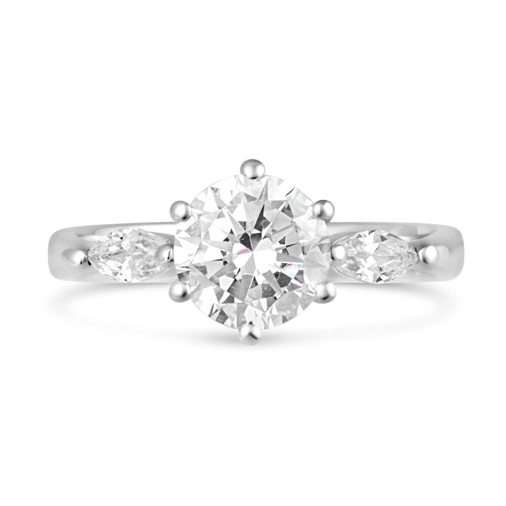 9ct White Gold Dress Ring