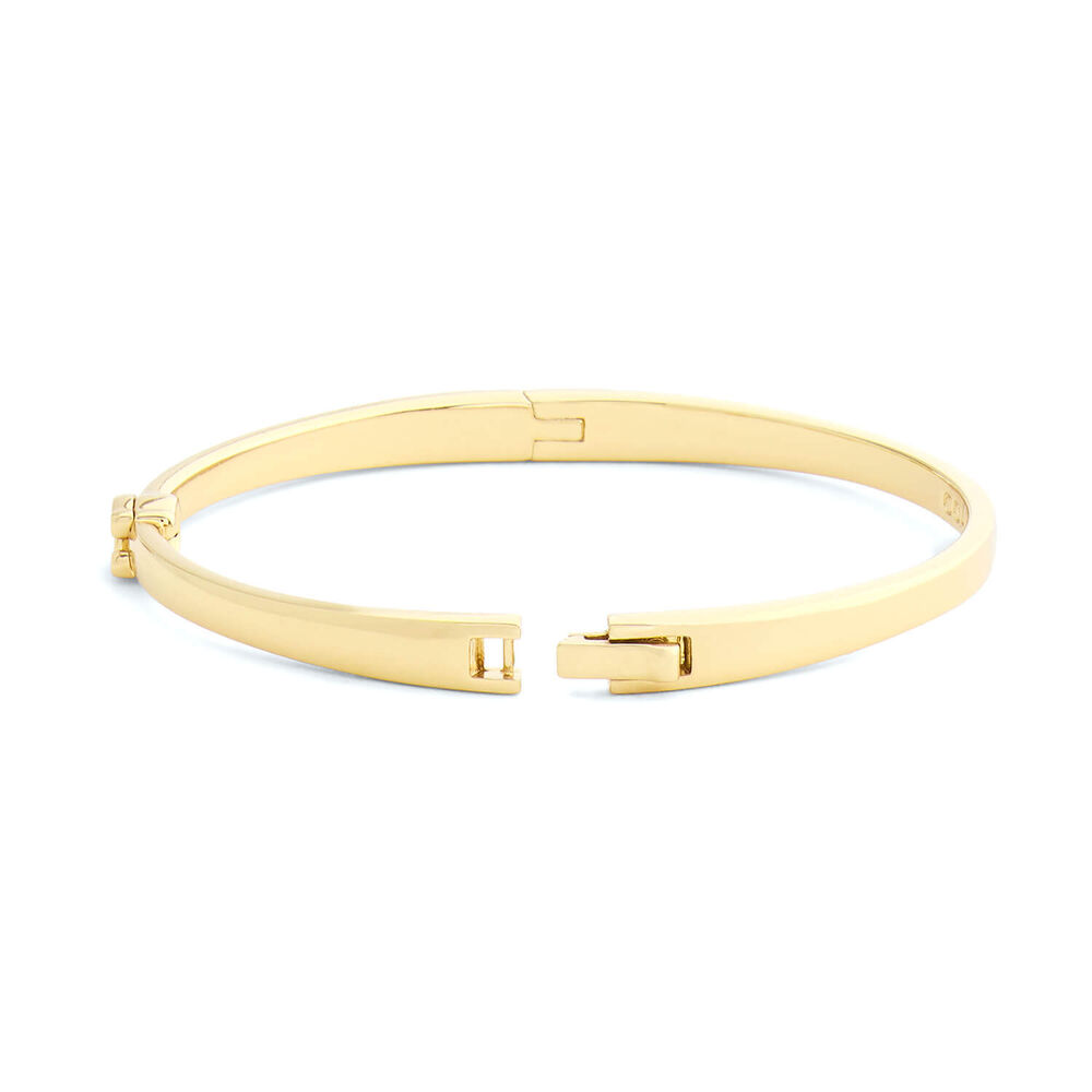 Coach Gold Tone Brass Signature C Bangle Bracelet