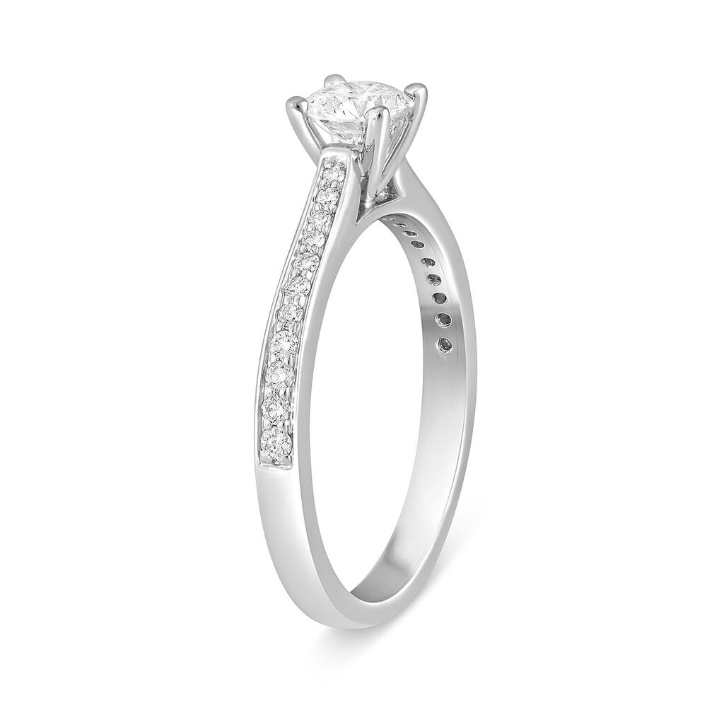 18ct White Gold Diamond Solitaire Engagement Ring image number 3