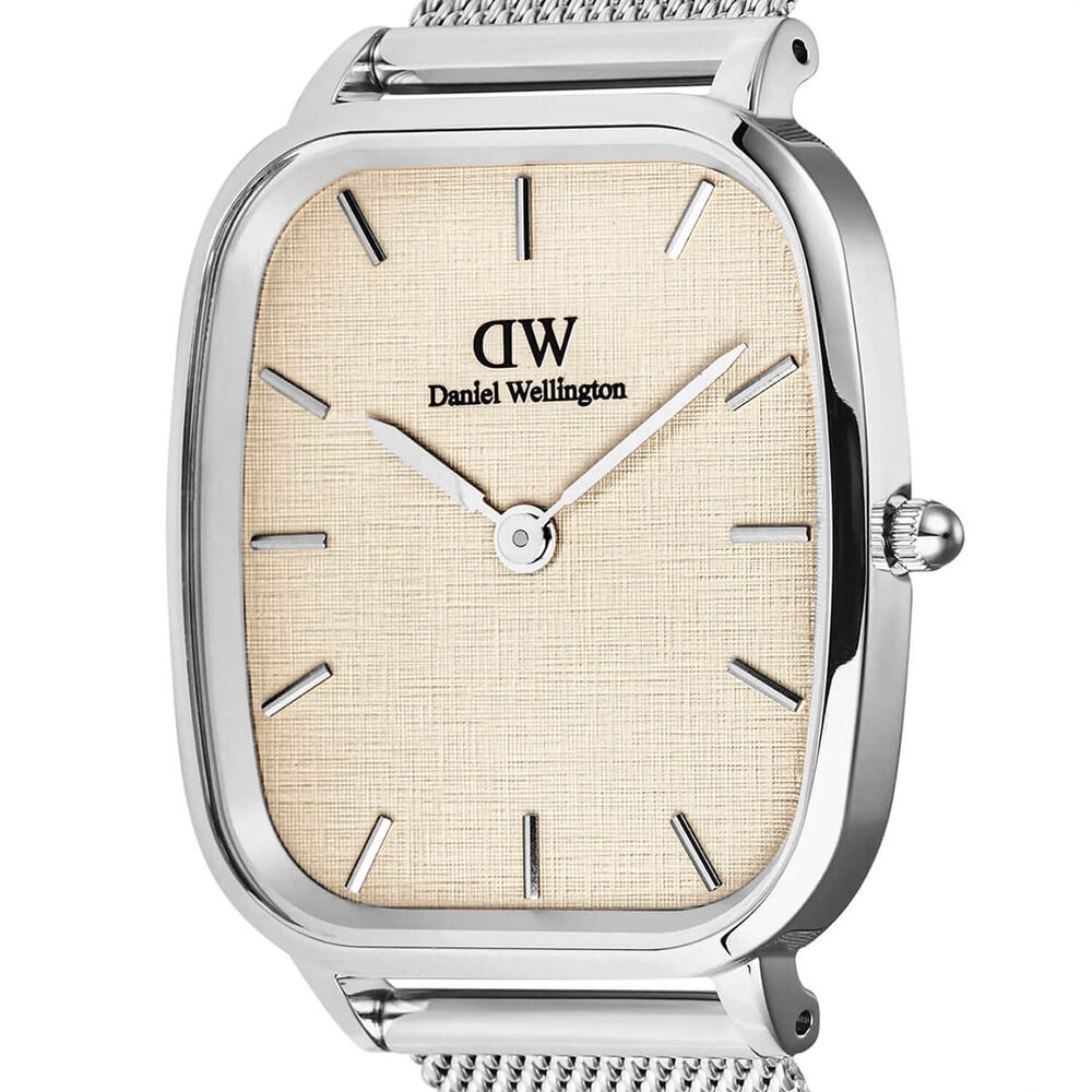 Daniel Wellington Marlon Sterling Linen 32x36.3mm Dial Steel Bracelet Watch image number 1