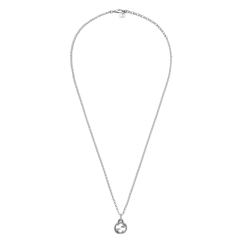 Gucci Aureco Silver Interlock Pendant