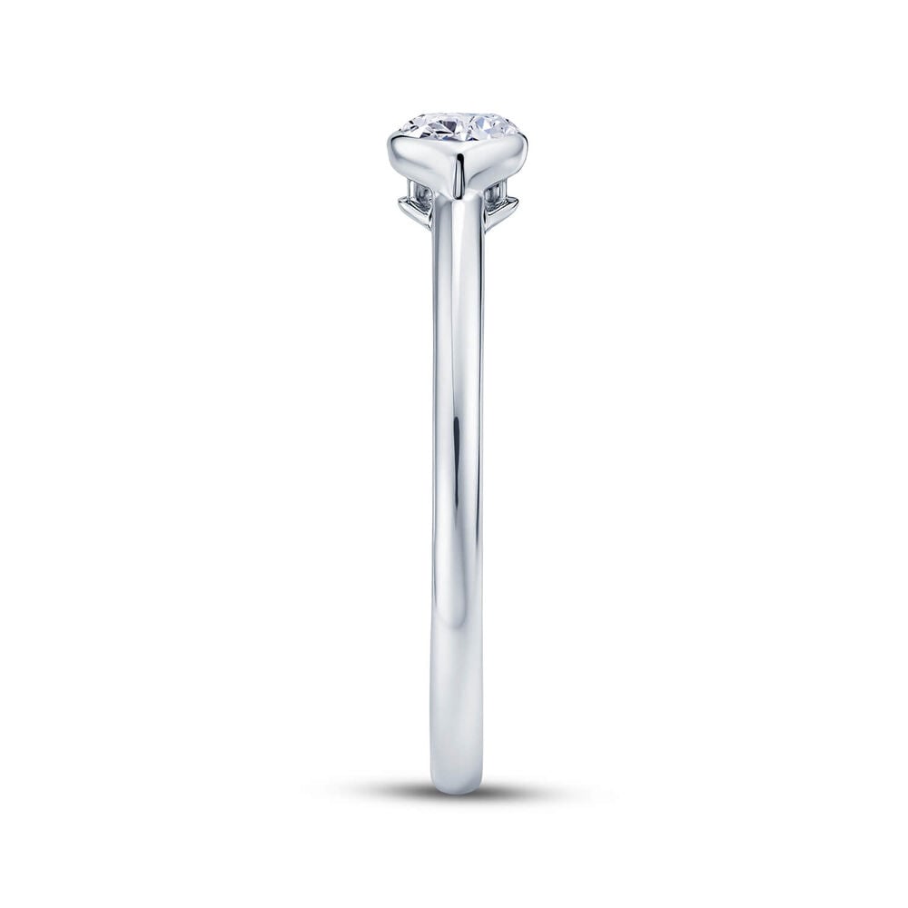 Born Contour 9ct White Gold 0.25ct Pear Lab Grown Diamond Bezel Set Ring
