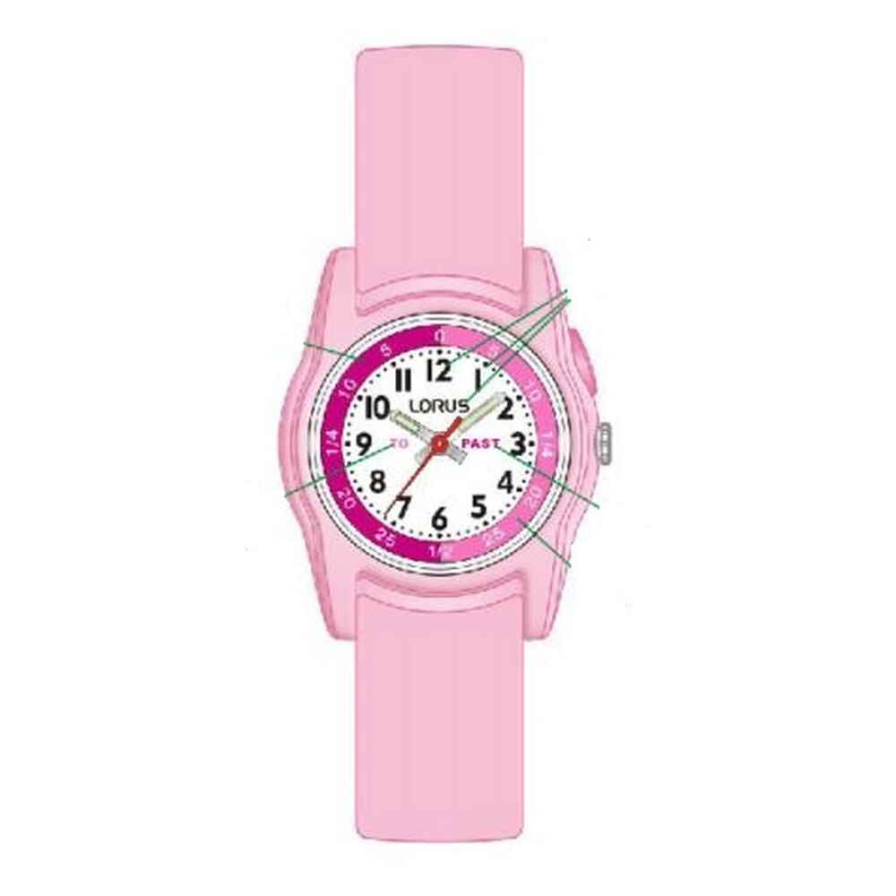 Lorus Time Teacher Quartz Silicone Pink Watch