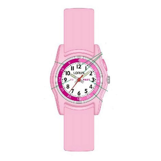 Lorus Time Teacher Quartz Silicone Pink Watch