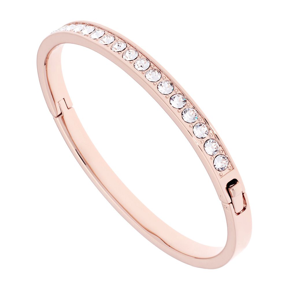 Ted Baker Clemara Rose Gold Plated Swarovski Hinged Bangle