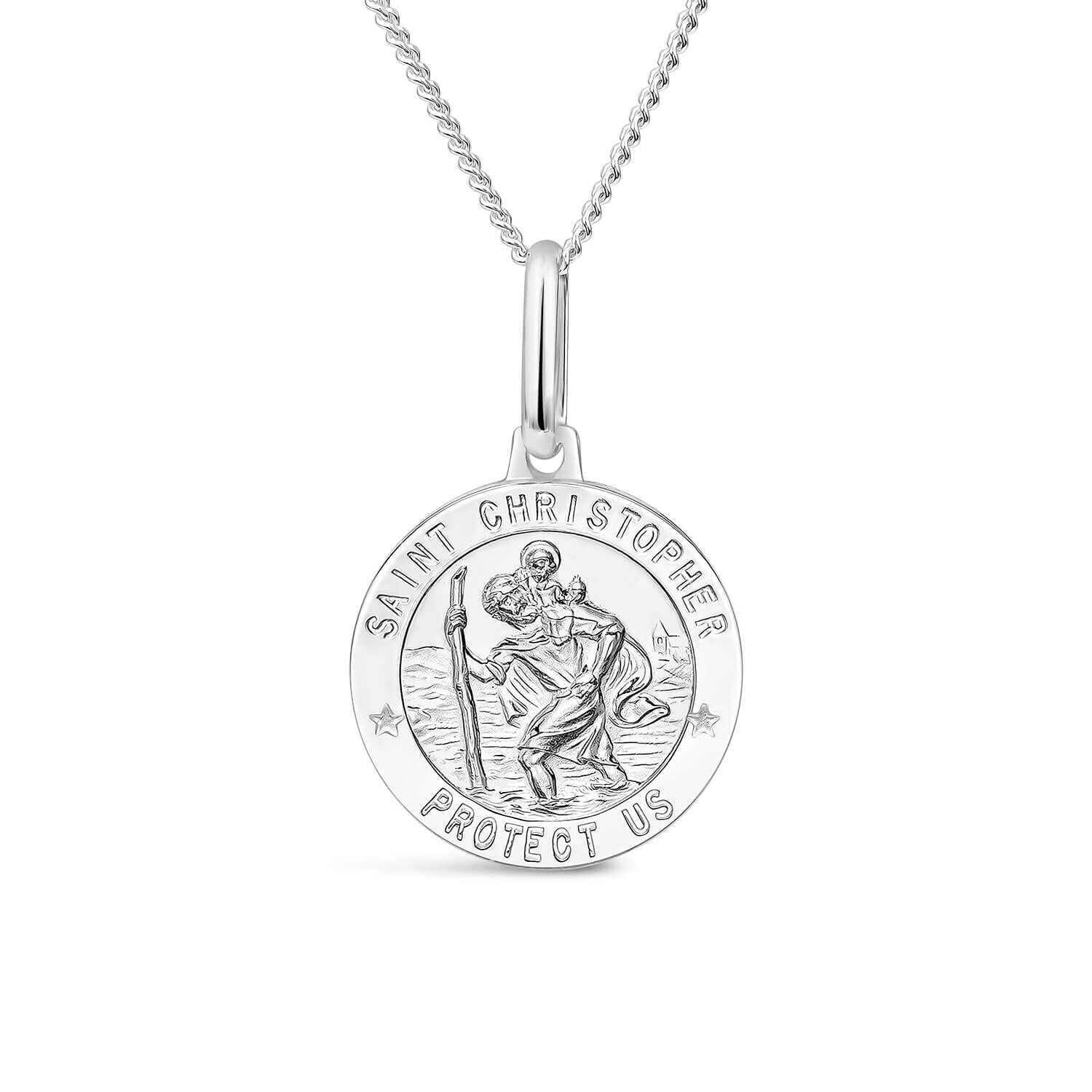 Sterling Silver St Christopher Medal Chain Included