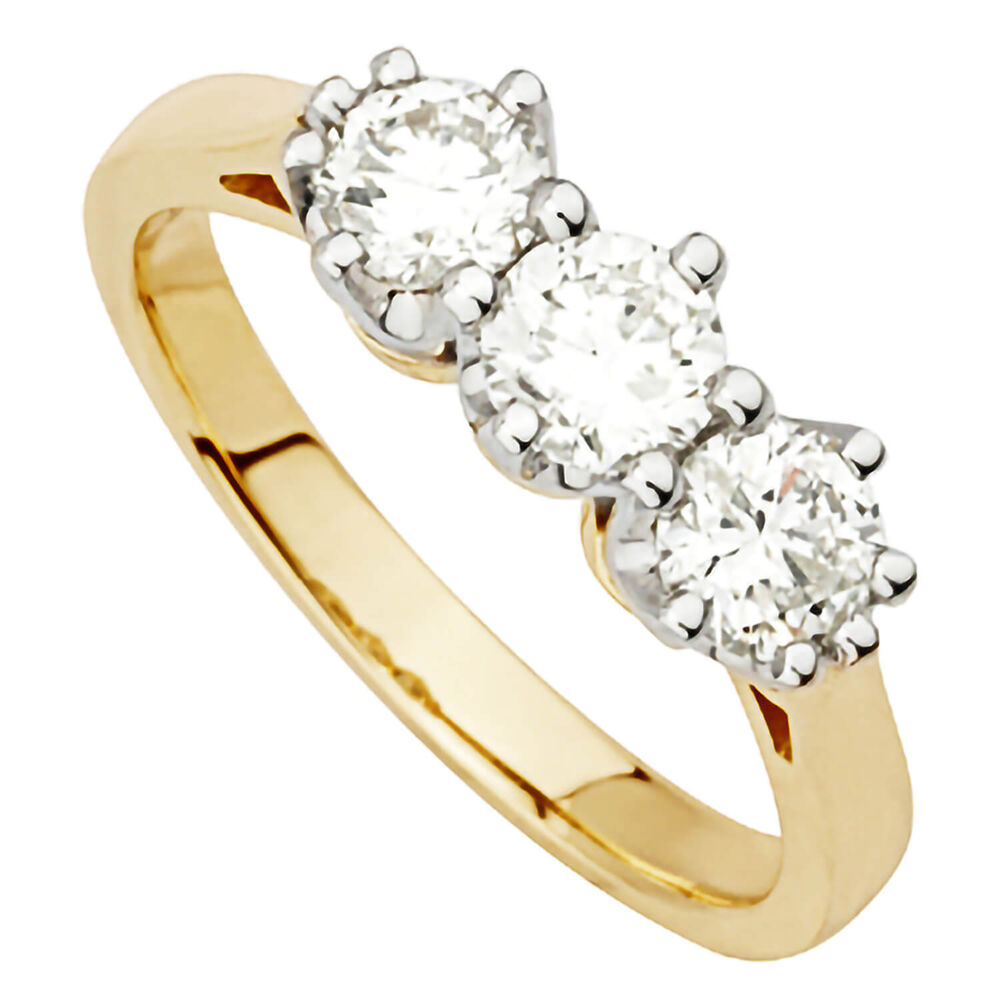 18ct Gold 3 Stone Engagement Ring