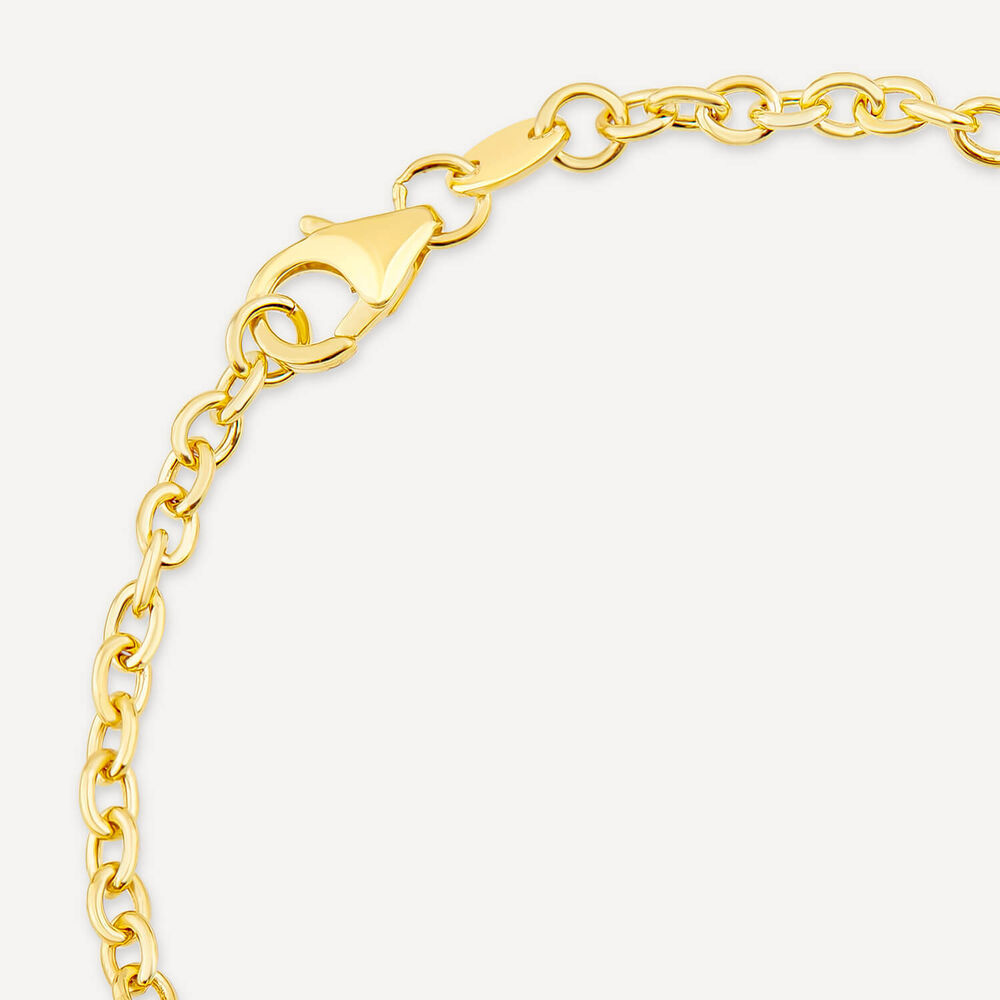 9ct Yellow Gold 8mm Pearl T-Bar Bracelet image number 4