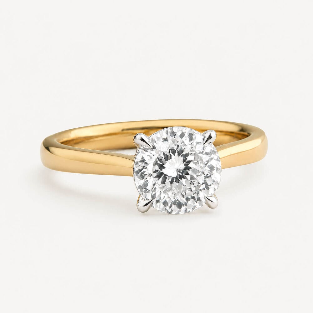 Born Nova 18ct Yellow Gold 1.50ct Round Lab Grown Diamond Solitaire Ring