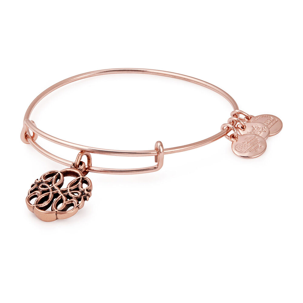 Alex And Ani Path Of Life Rose Gold Charm Bangle image number 0