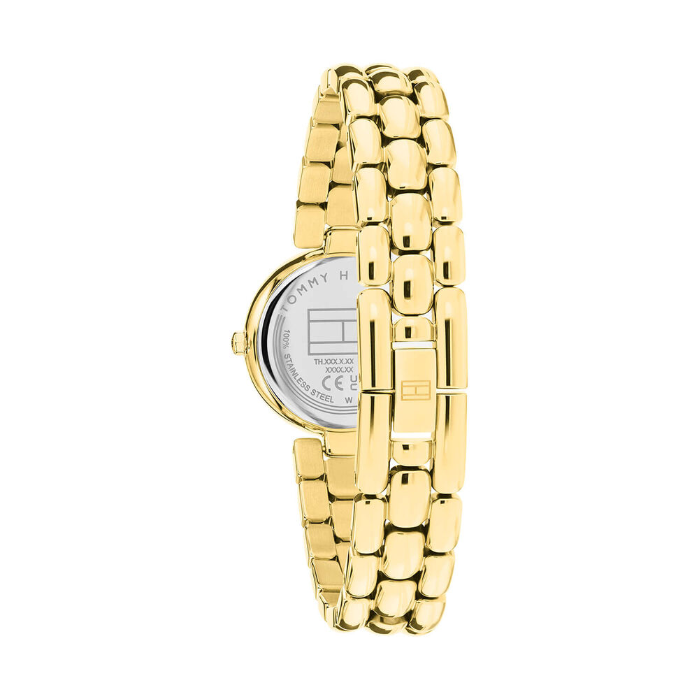 Tommy Hilfiger 26mm White Dial Gold Tone Steel Bracelet Watch