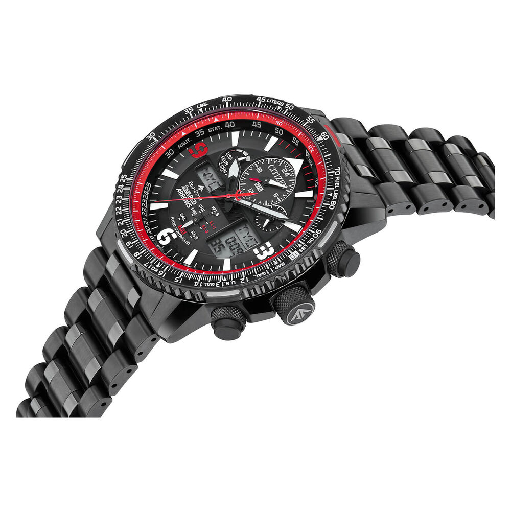 Citizen Eco Drive Red Arrows Limited Edition 45mm Skyhawk Steel Case Bracelet Watch image number 1