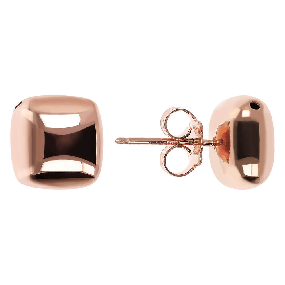 Bronzallure 18ct Rose Gold Plated Stud Earrings
