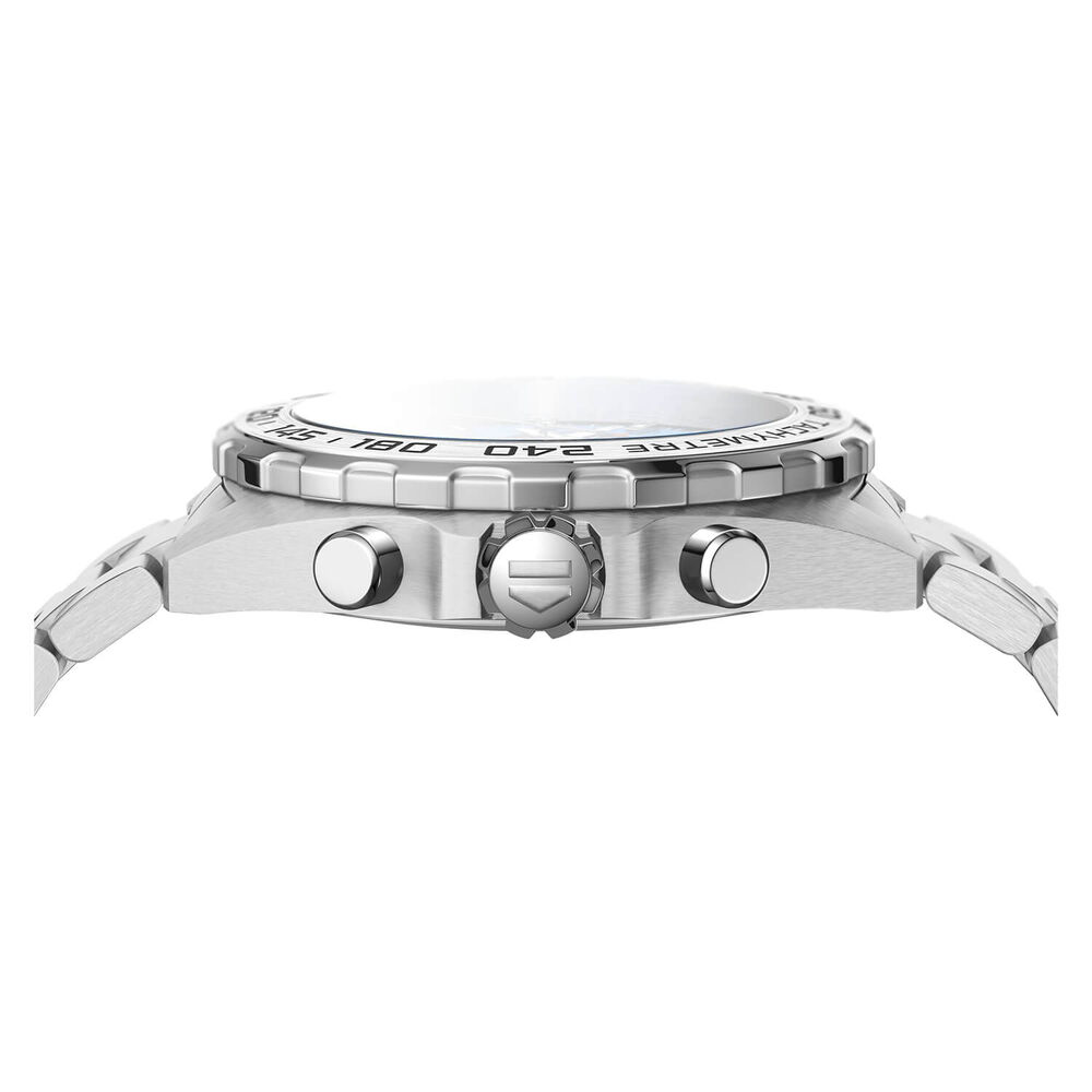 TAG Heuer F1 Tachymetre Blue Dial Steel Bracelet Men's Watch image number 1