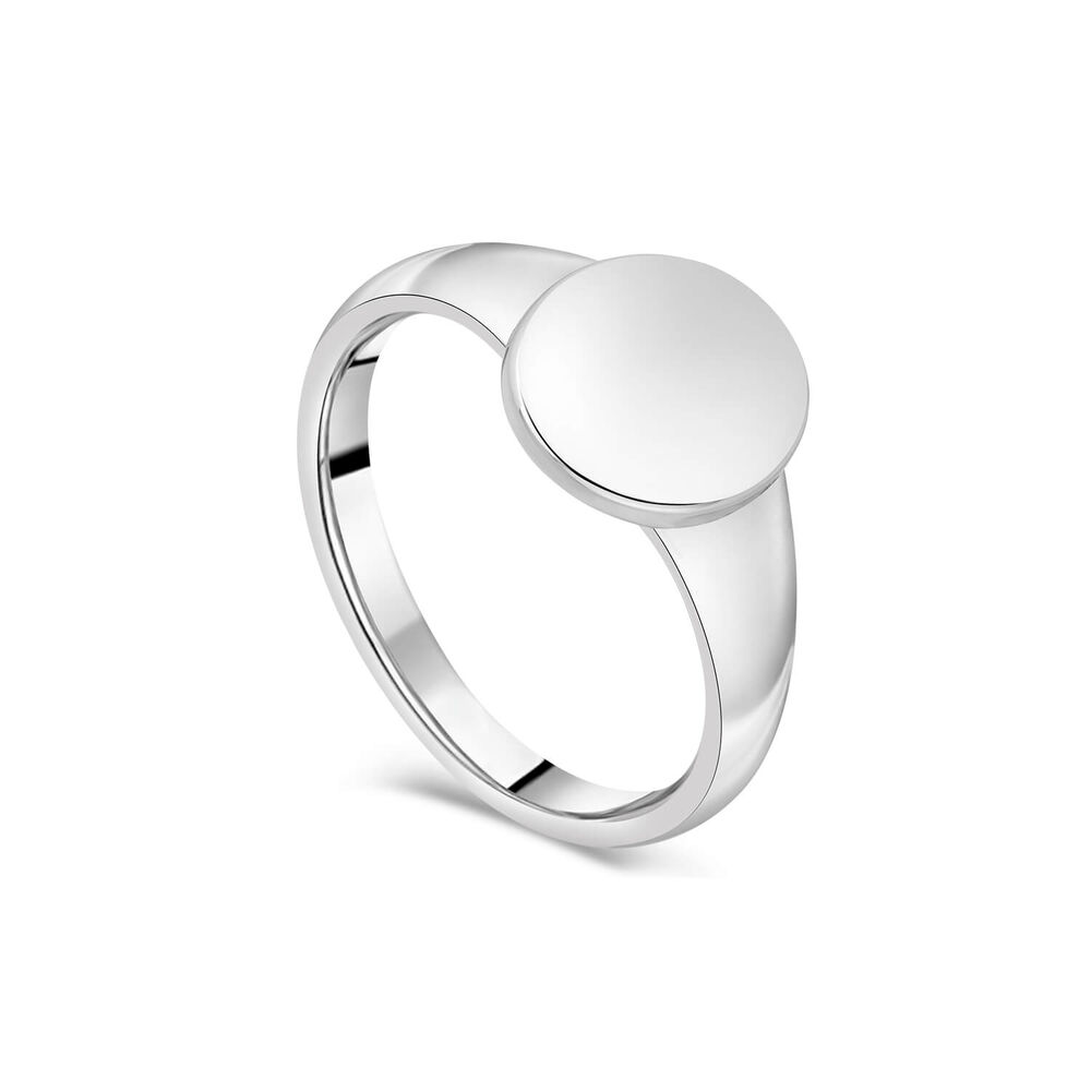 Sterling Silver Plain Polished Oval Signet Ring