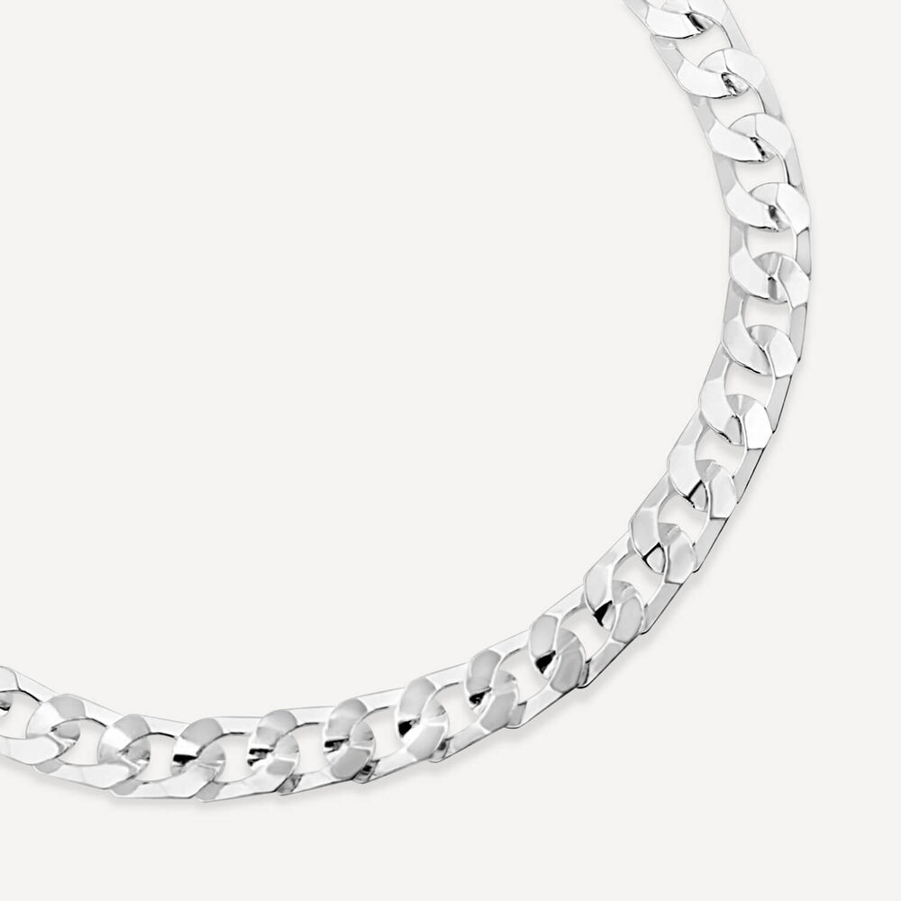 Sterling Silver Flat Square 8" Bracelet