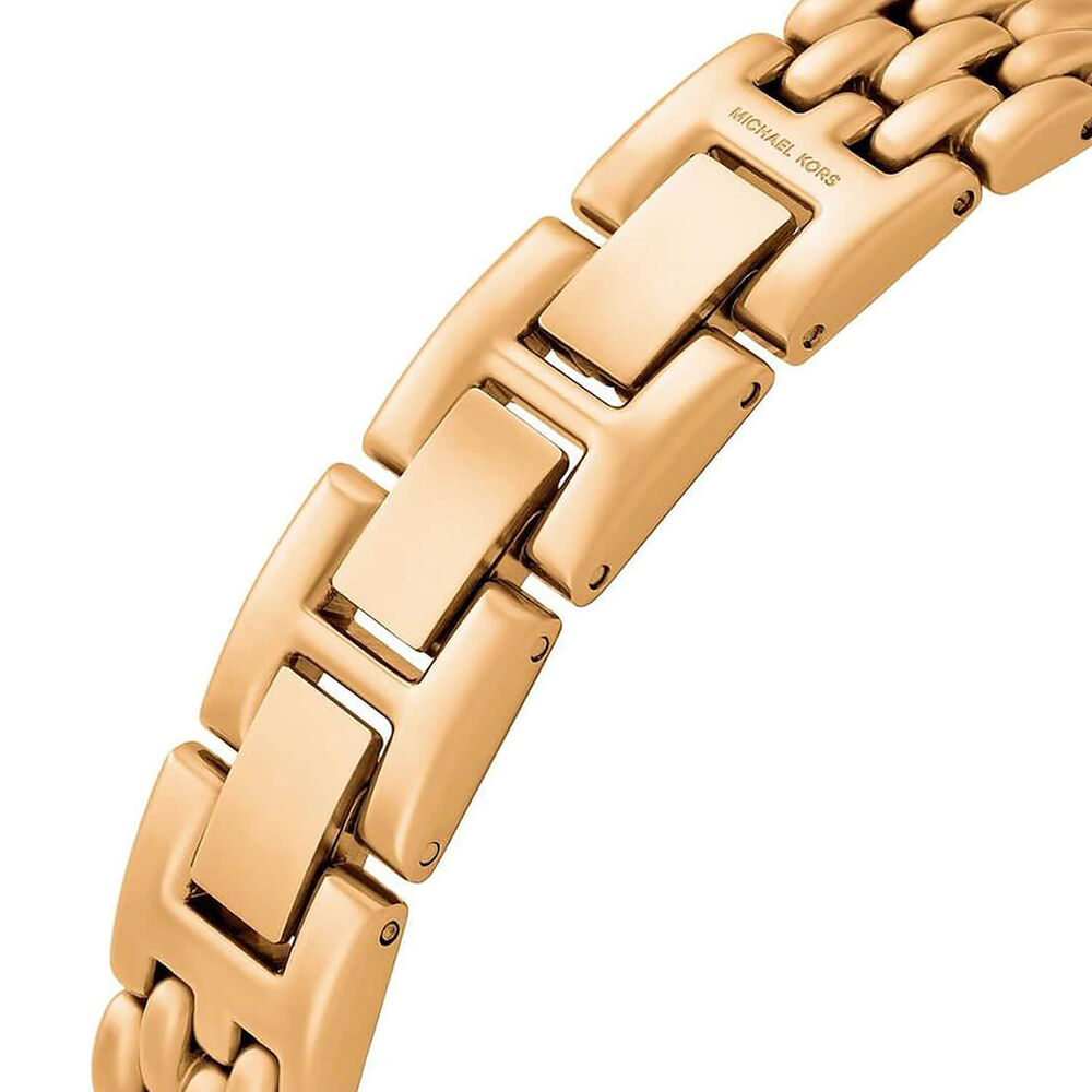 Michael Kors Petite Essex 20x27mm Gold Dial Yellow Gold Tone Stainless Steel Bracelet Watch