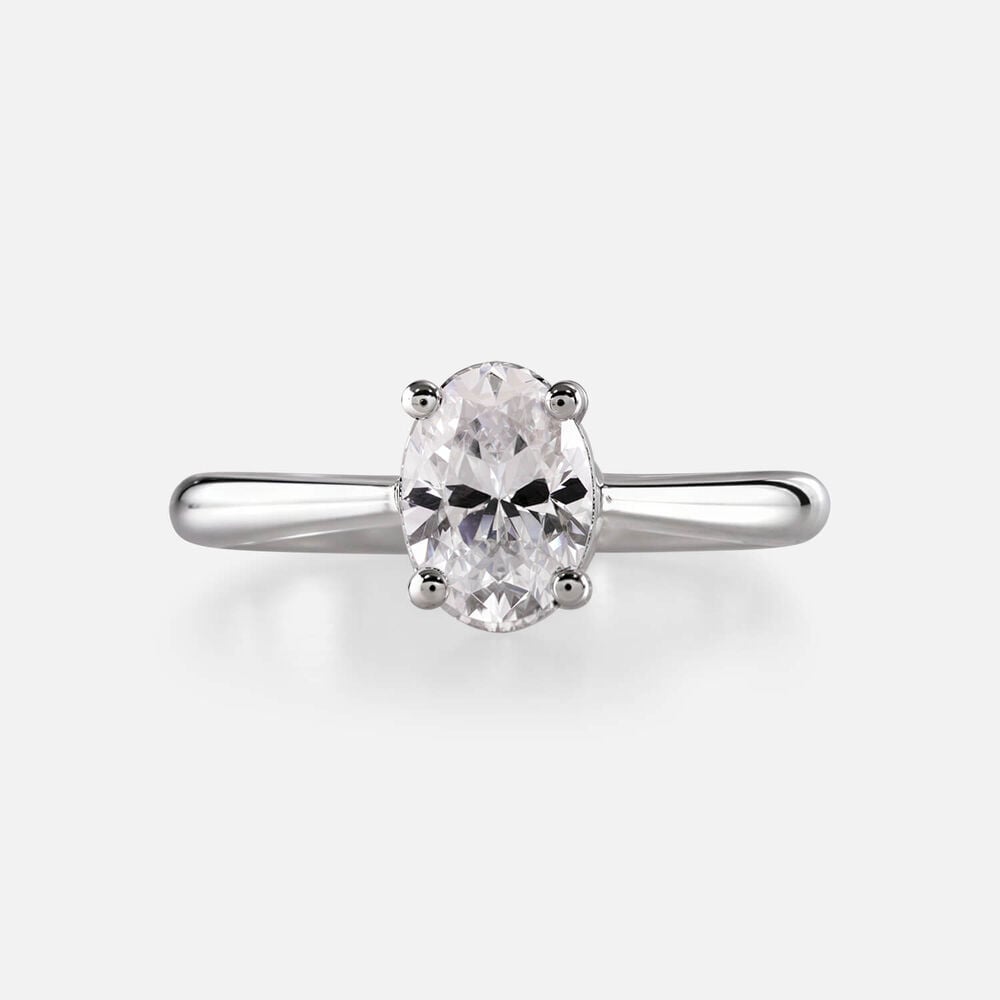 Prism 9ct White Gold 1.00ct Oval Diamond Solitaire Ring