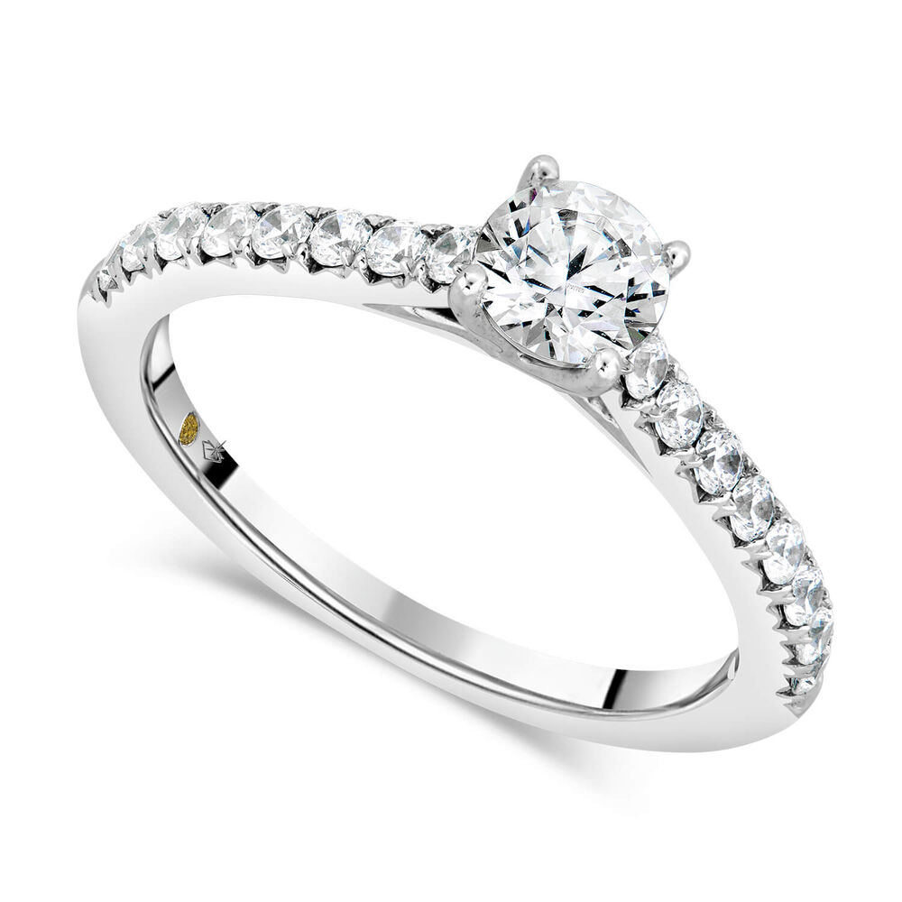 Northern Star 0.80ct Diamond Shoulders 18ct White Gold Ring