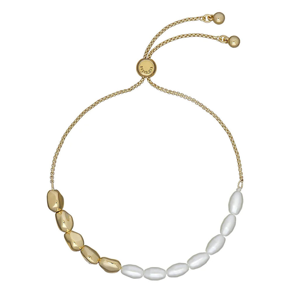 Ted Baker Inela Yellow Gold Plated Pearl Bead Bracelet