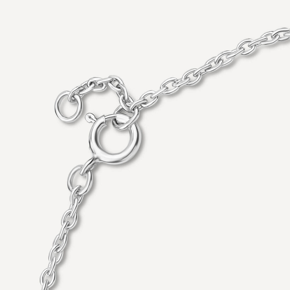 Sterling Silver Cubic Zirconia Tree of Life Chain Bracelet image number 4