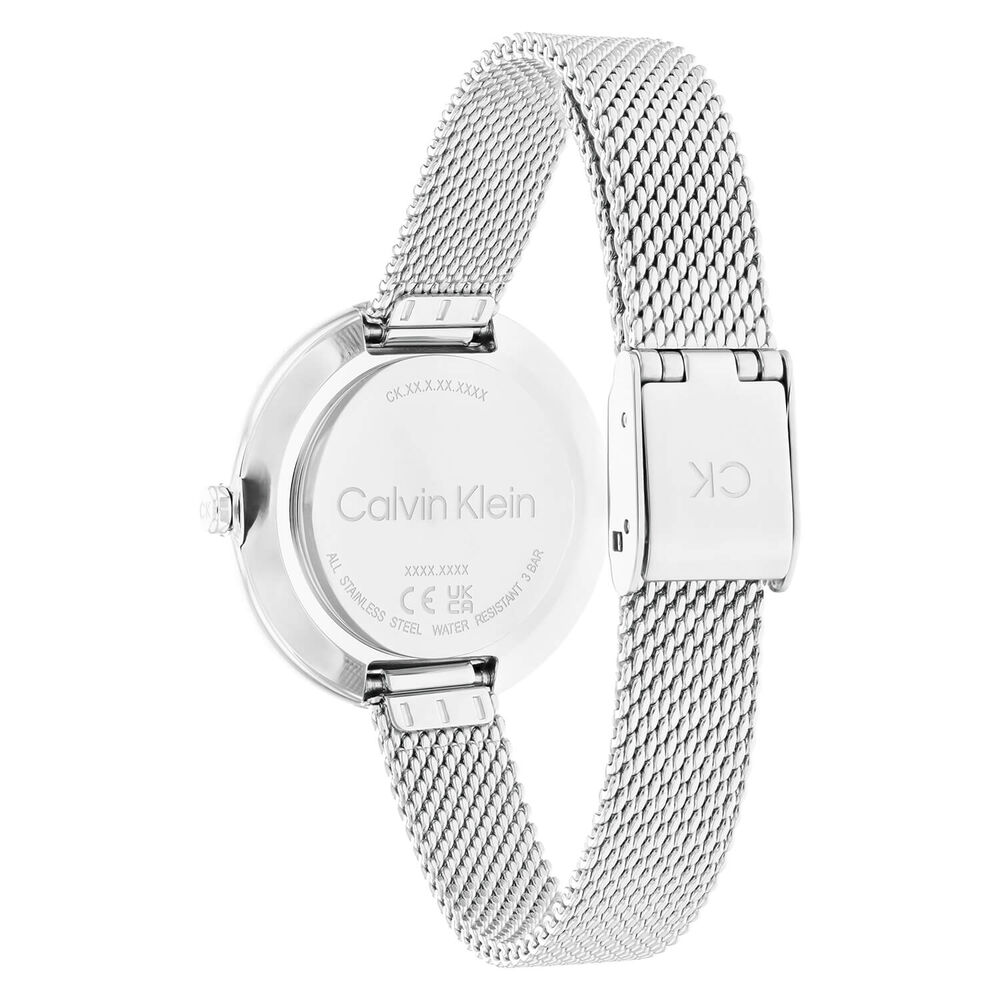 Calvin Klein Sculptural Shining 30mm Green Dial Steel Bangle Bracelet Watch