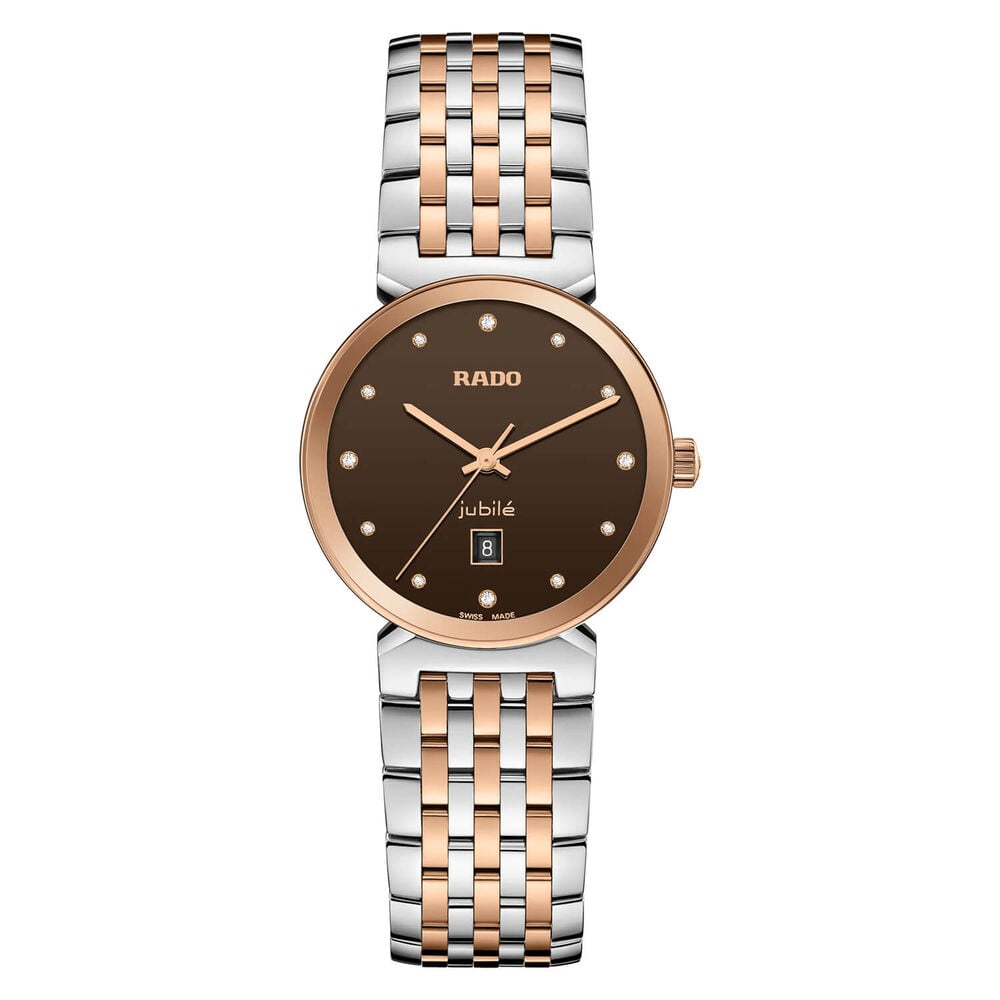 Rado Florence 30mm 12 Diamonds Brown Dial Bracelet Watch