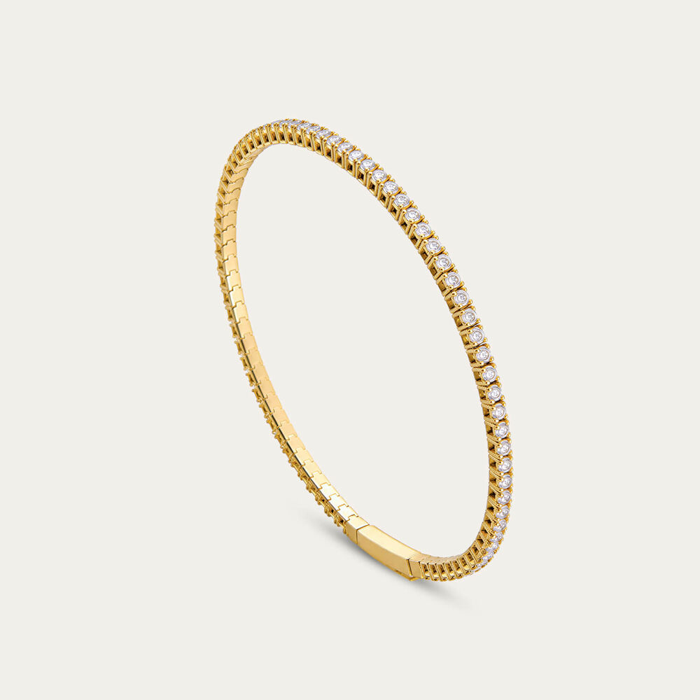 9ct Yellow Gold 1.50ct Diamond Bangle