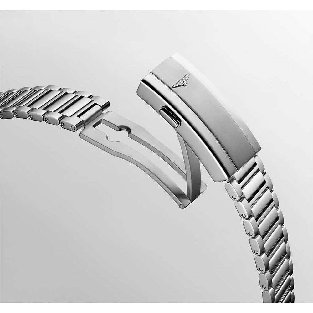 Longines Conquest Heritage 38mm Silver Dial Stainless Steel Bracelet Watch image number 5