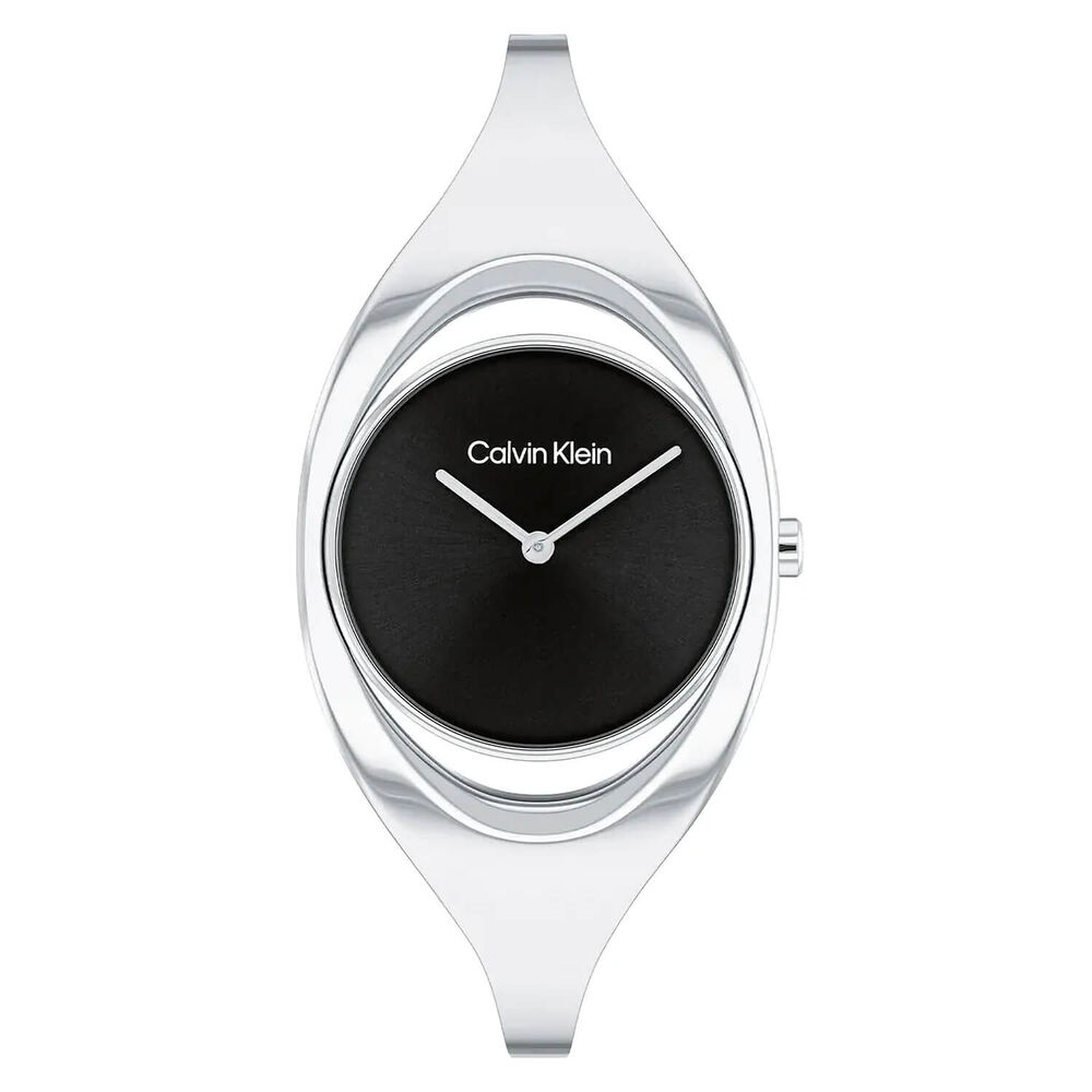 Calvin Klein 32.5mm Black Dial Two Hands Stainless Steel Bracelet Watch