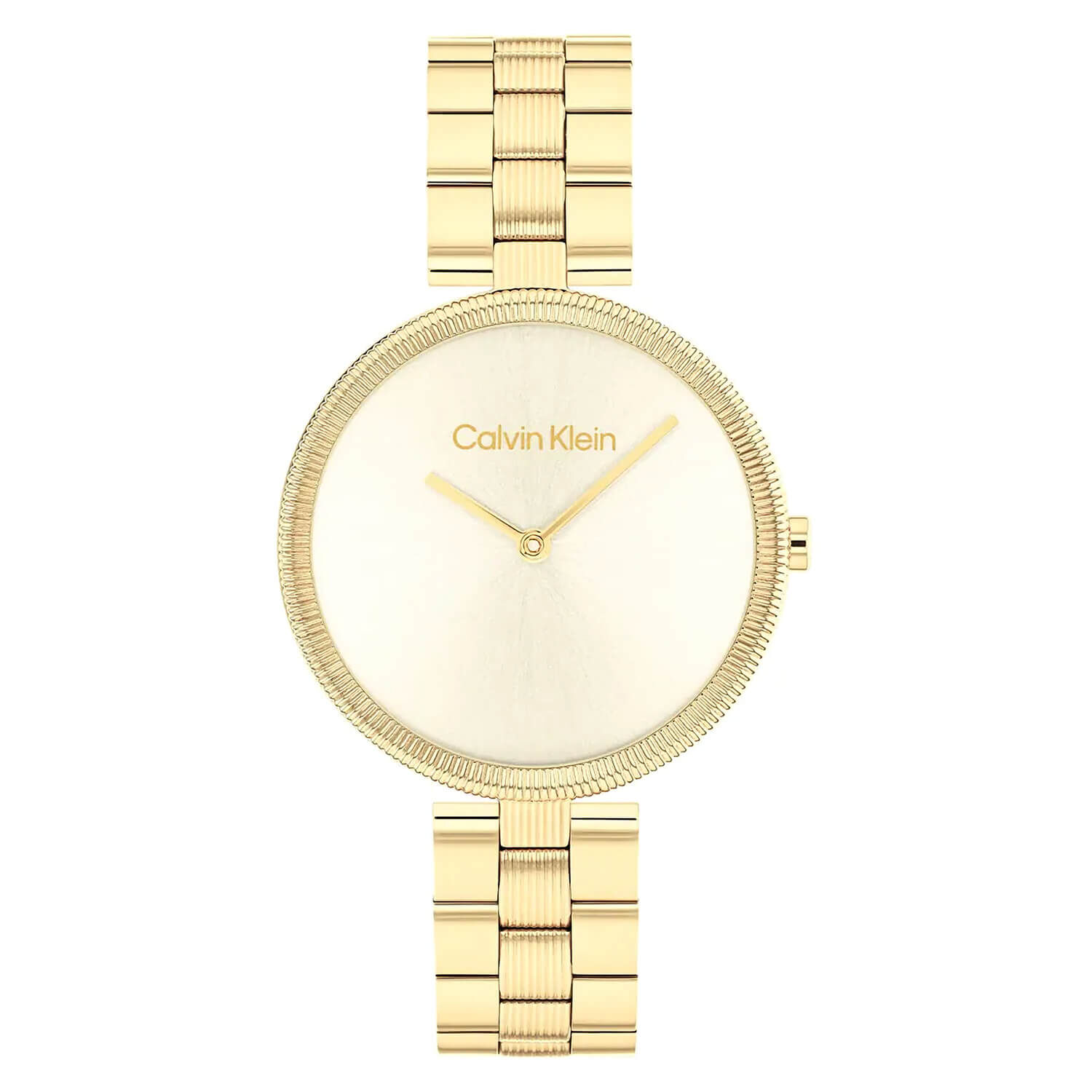 Calvin Klein 32mm Yellow Gold Dial Steel Bracelet Watch