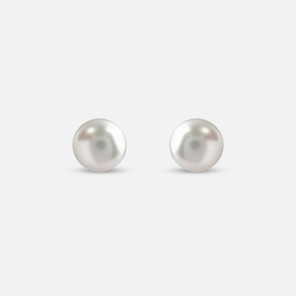 Sterling Silver 4mm Pearl Stud Earrings