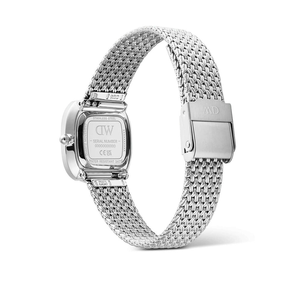 Daniel Wellington Margot 24x26mm Silver Sunray Dial Stainless Steel Braided Mesh Bracelet Watch