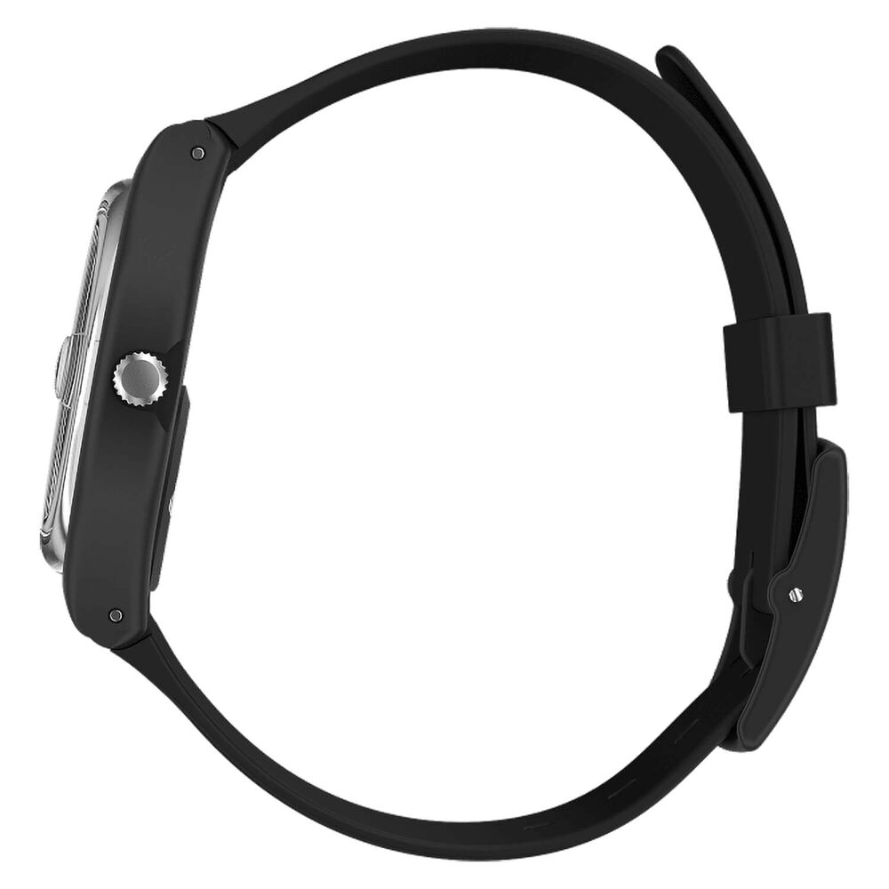 Swatch Once Again 34mm White Dial Black Strap Watch image number 3