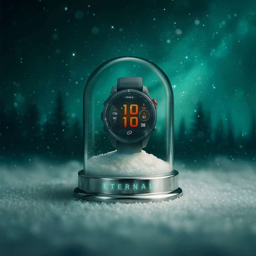 Garmin fenix 8 Pro AMOLED 47mm Carbon Grey DLC Titanium Case Black Silicon Strap Watch image number 7