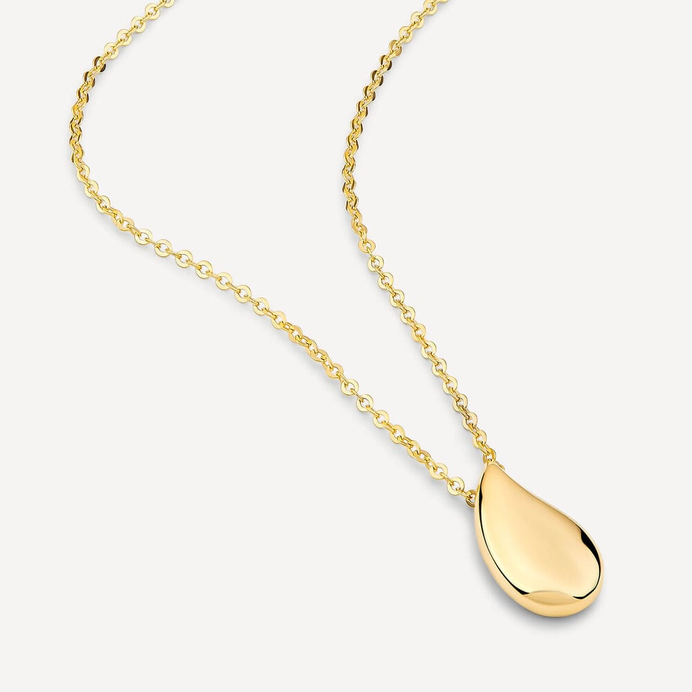 9ct Yellow Gold Polished Tear Pendant image number 2
