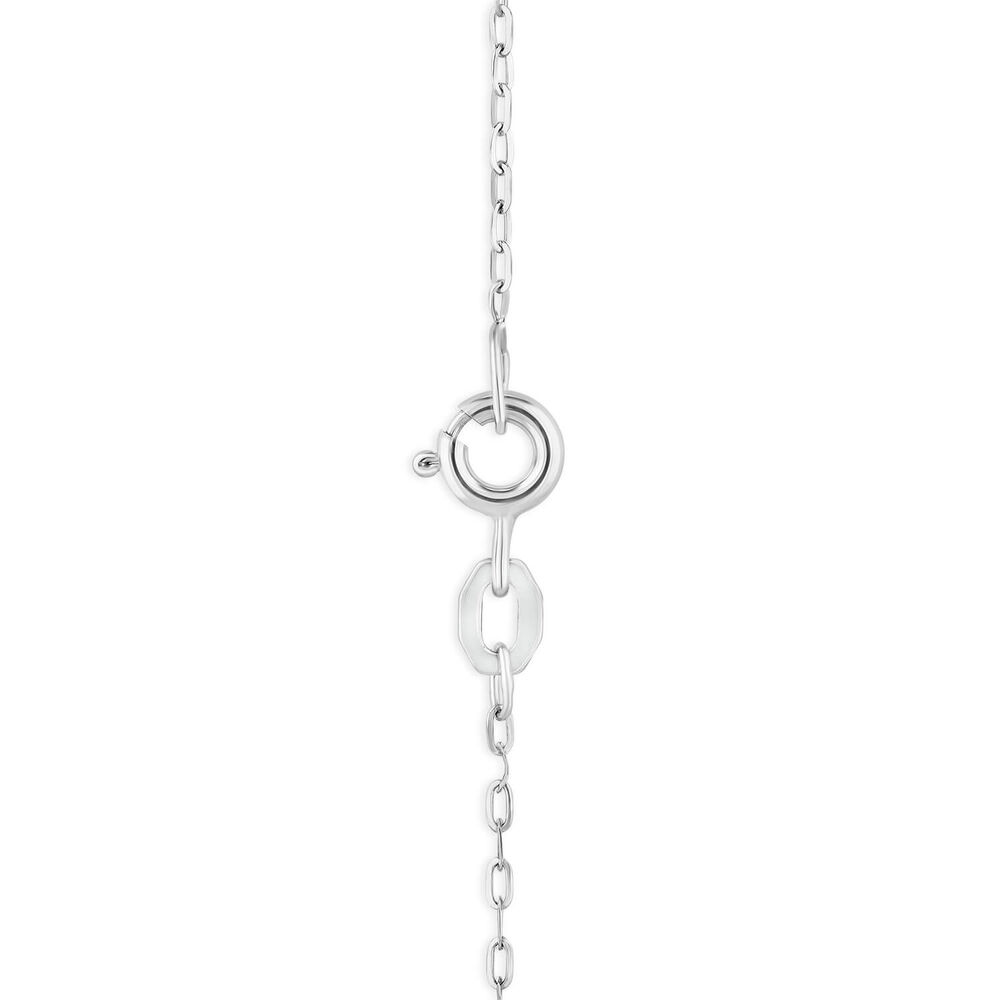 9ct White Gold Four Claw Diamond 0.25ct Pendant image number 2