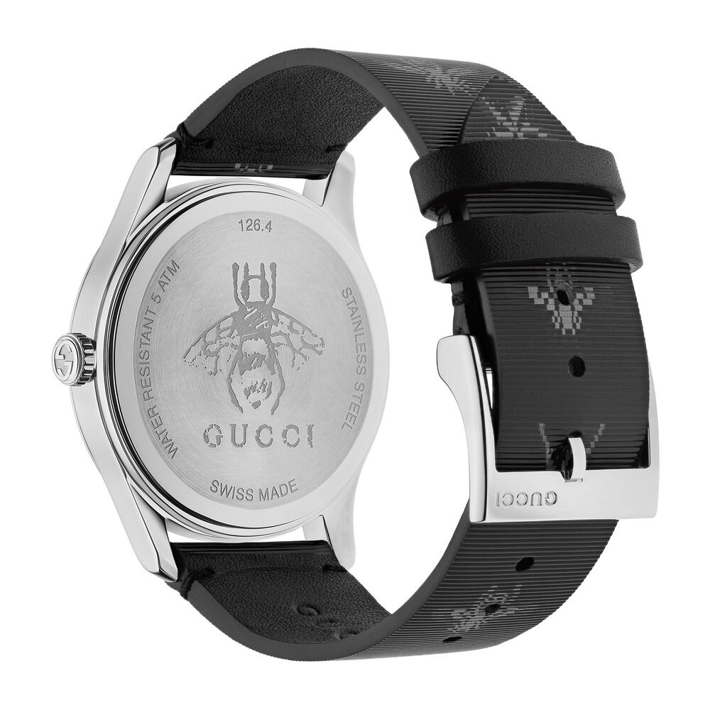 Gucci G-Timeless Black Hologram Leather 38mm Unisex Watch