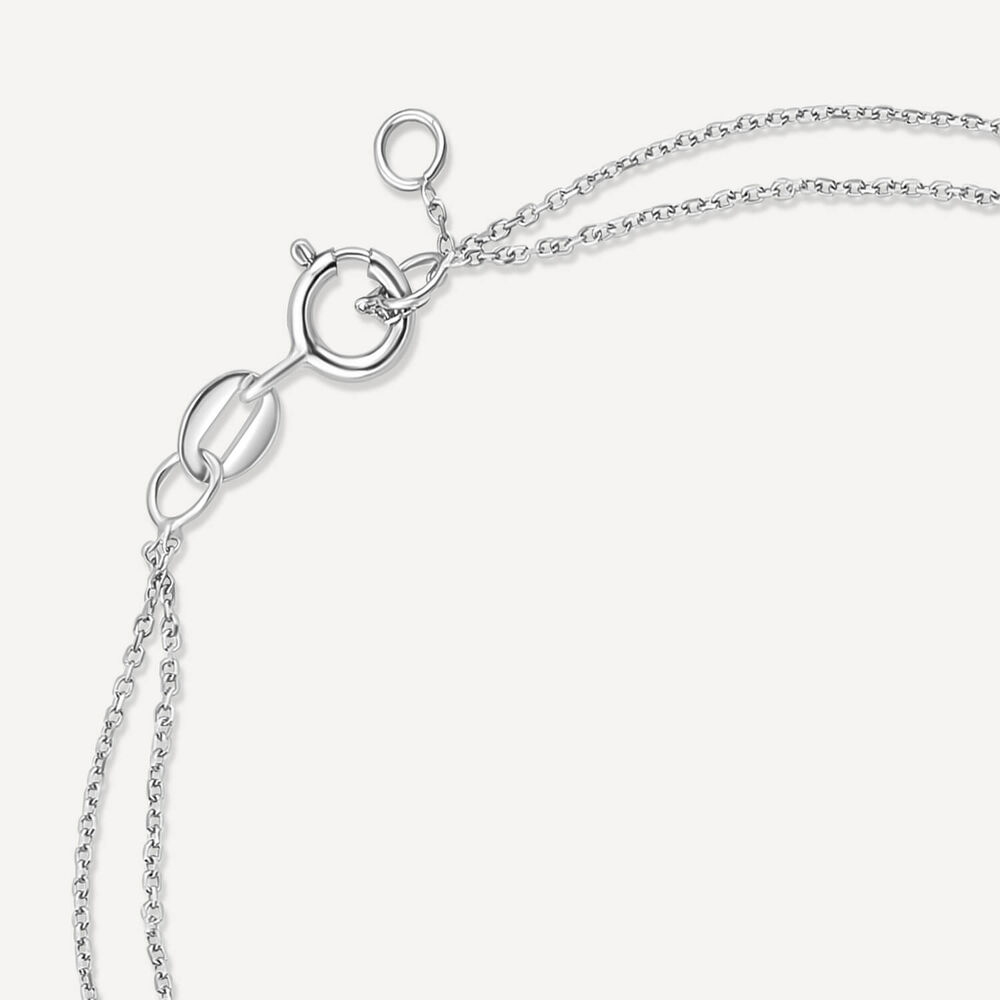 9ct White Gold Pearl & Beads Two Strand Bracelet image number 4